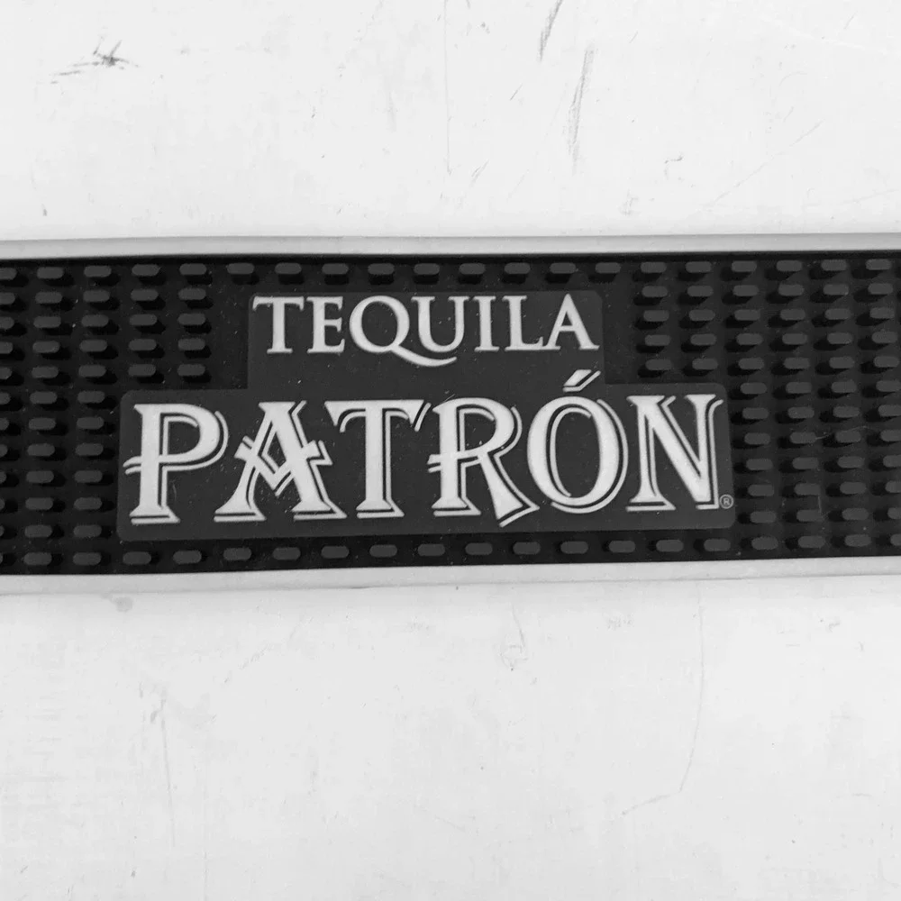 Patron Tequila Rubber Bar Mat Runner Drip Mat Bee Logo